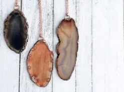 Agate slice necklace | Large agate necklace