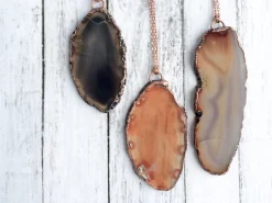 Agate slice necklace | Large agate necklace