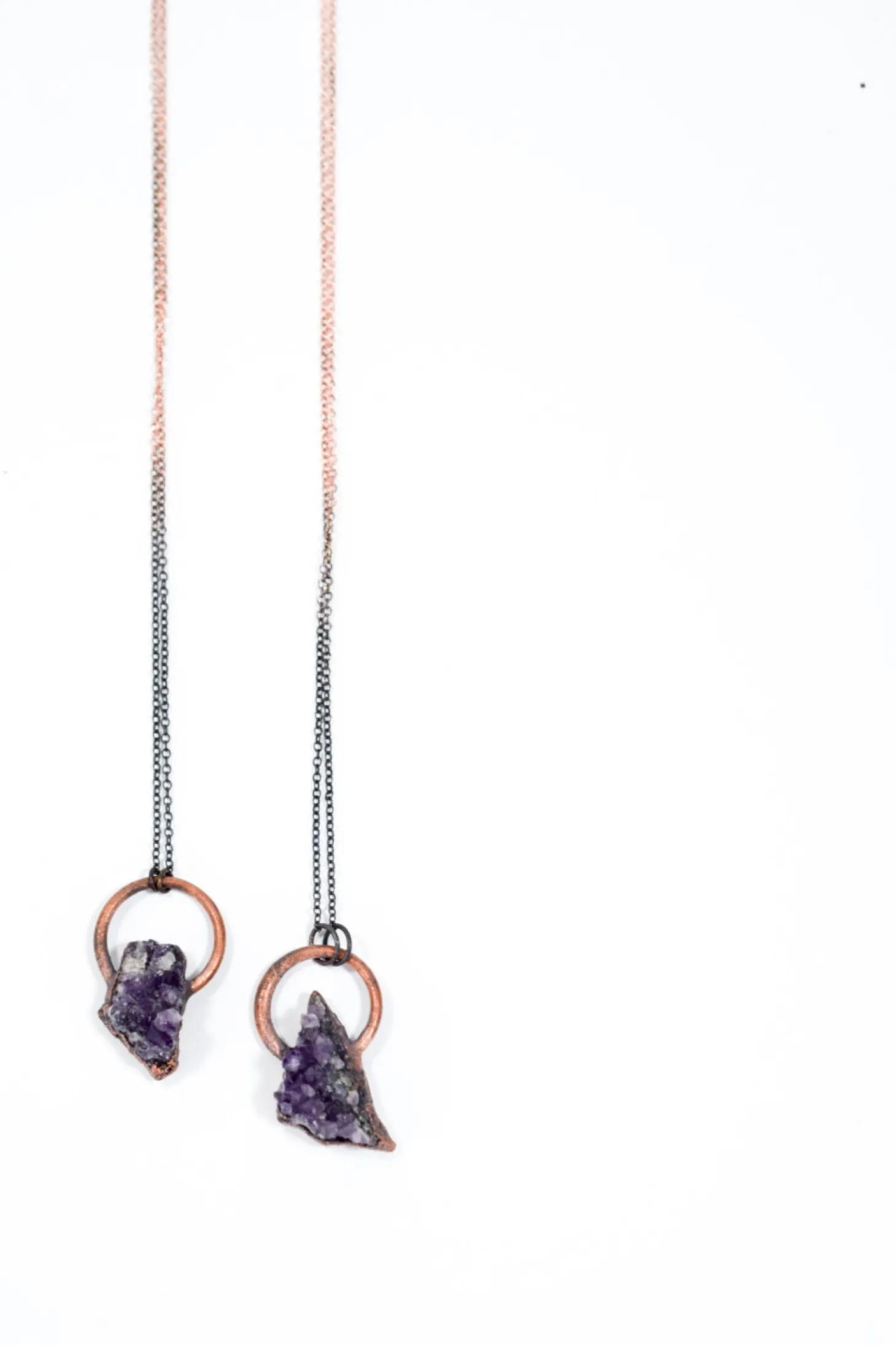 Amethyst crystal necklace | Amethyst statement necklace