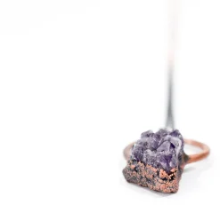 Amethyst crystal necklace | Amethyst statement necklace