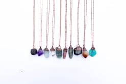Amethyst crystal necklace | Raw amethyst pendant