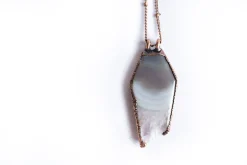 Amethyst crystal necklace | Raw amethyst pendant