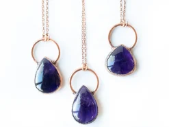 Amethyst necklace | Teardrop Amethyst Necklace