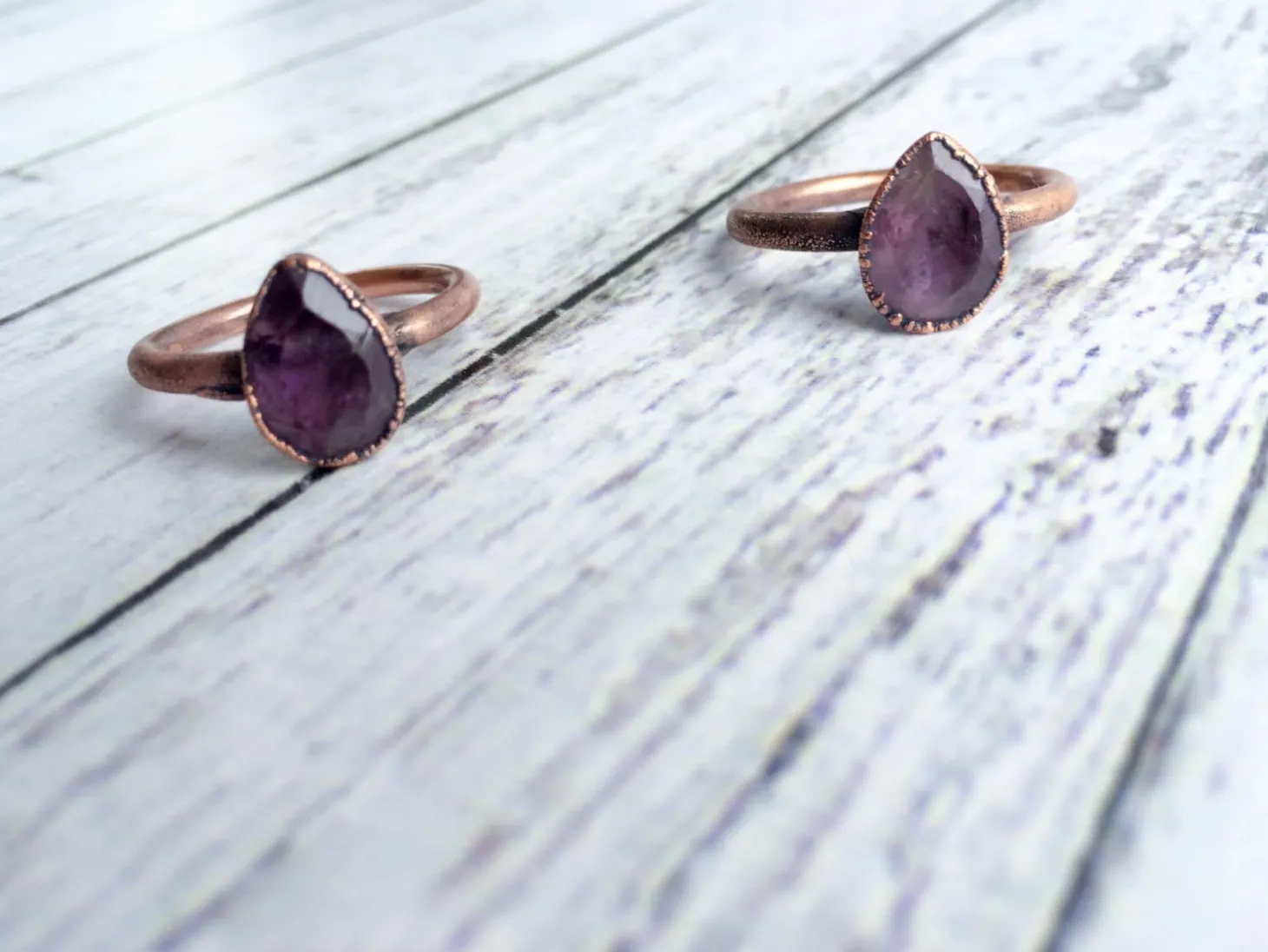 Amethyst ring | Amethyst crystal ring