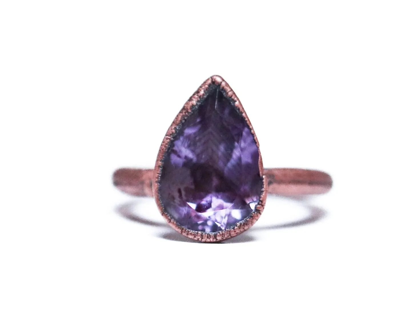 Amethyst ring | Amethyst crystal ring