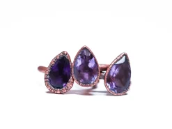 Amethyst ring | Amethyst crystal ring