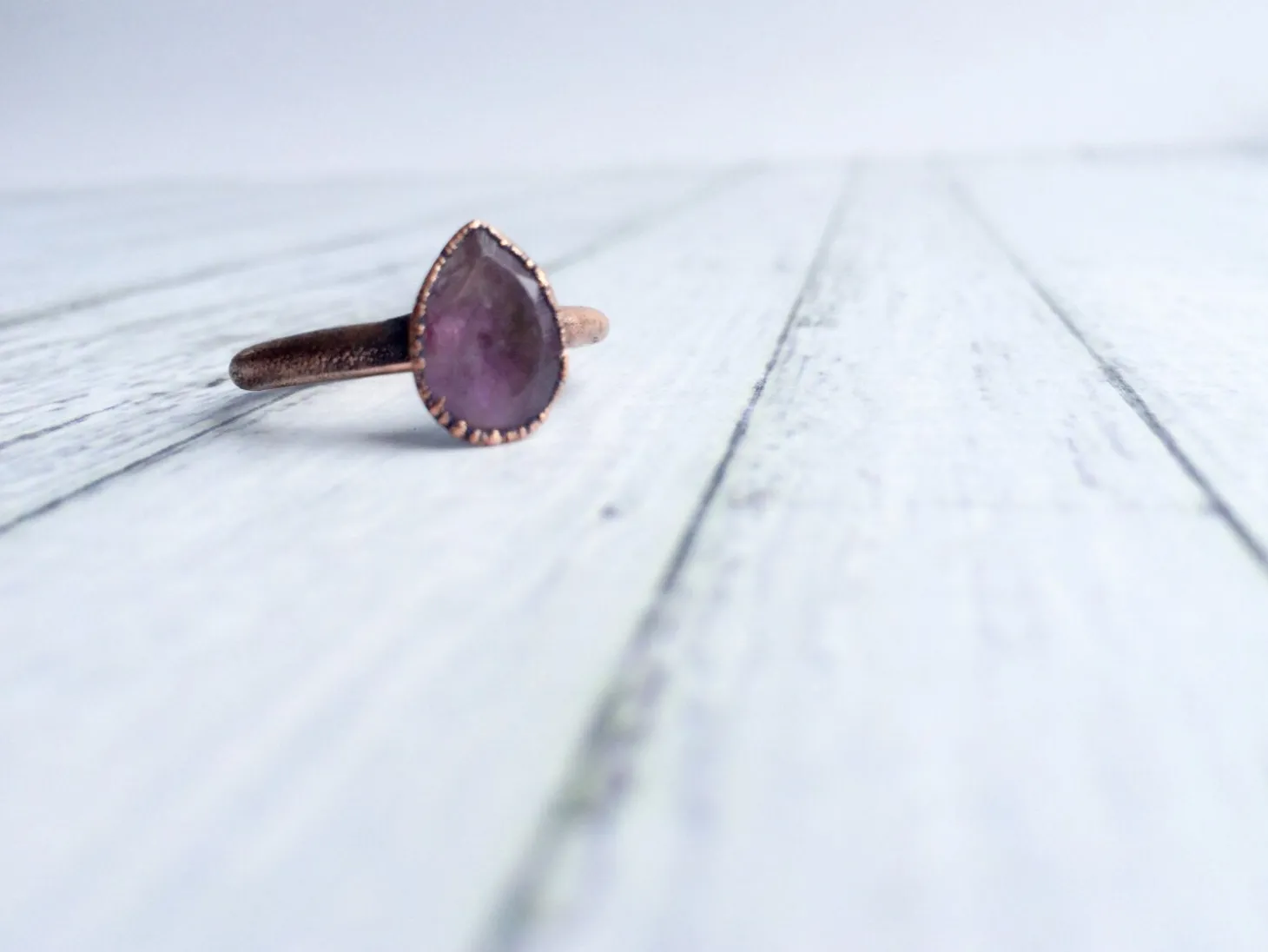 Amethyst ring | Amethyst crystal ring