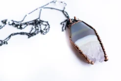 Amethyst slice necklace | Amethyst jewelry