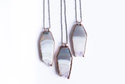 Amethyst slice necklace | Amethyst jewelry