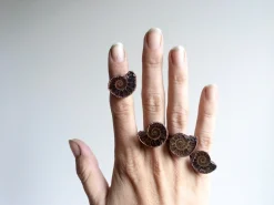 Ammonite fossil ring | Electroformed ring