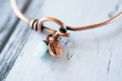 Aquamarine crystal bracelet | Aquamarine crystal bangle