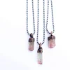 Bicolor tourmaline necklace | Raw tourmaline necklace
