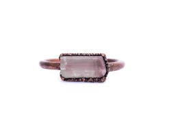 Bicolor tourmaline ring | Raw tourmaline ring