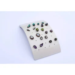 Birthstone Stud Earrings | Raw Birthstone Earrings