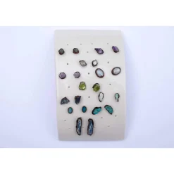 Birthstone Stud Earrings | Raw Birthstone Earrings