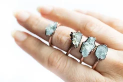 Blue topaz ring | Topaz crystal ring
