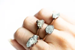 Blue topaz ring | Topaz crystal ring