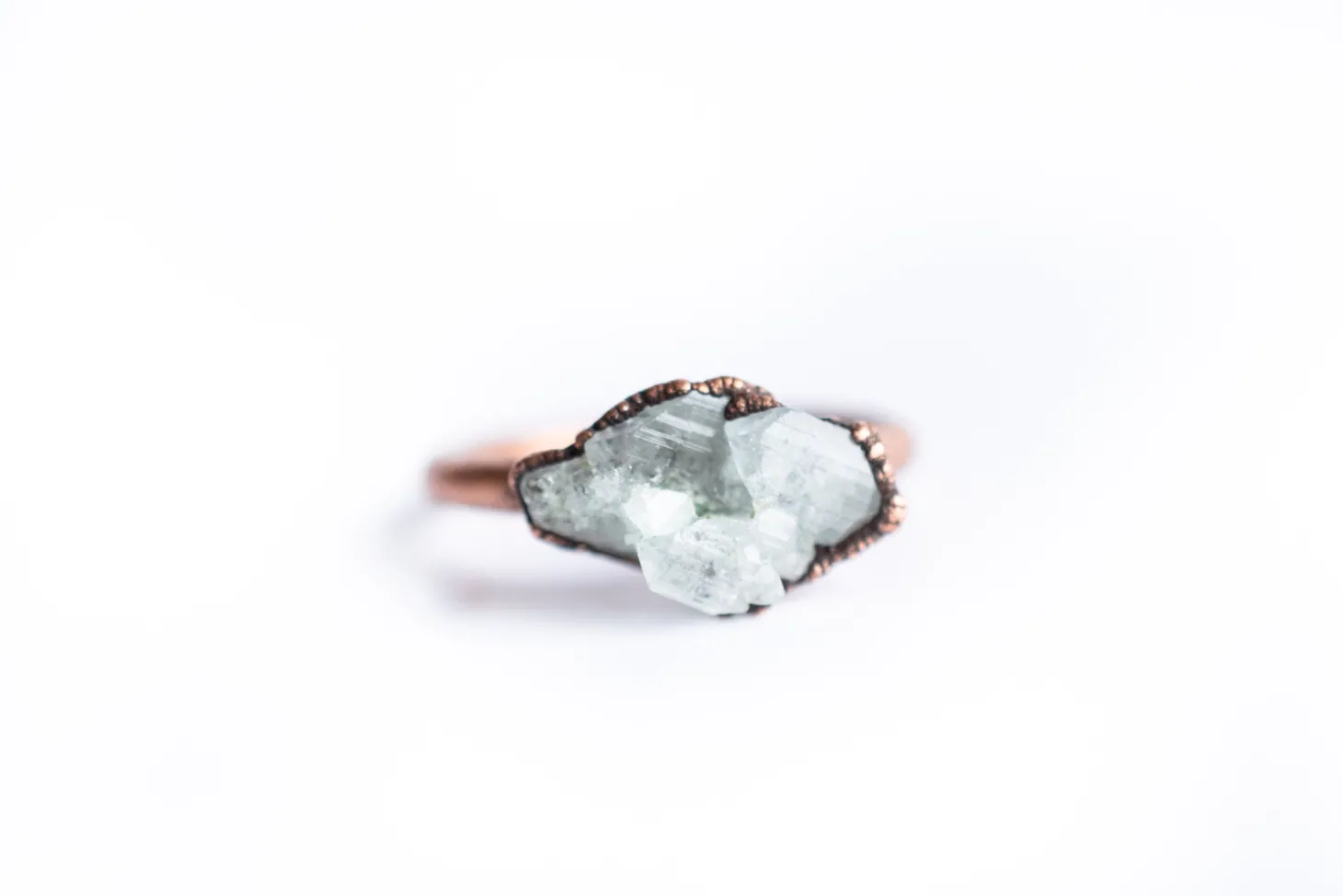 Blue topaz ring | Topaz crystal ring