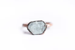 Blue topaz ring | Topaz crystal ring