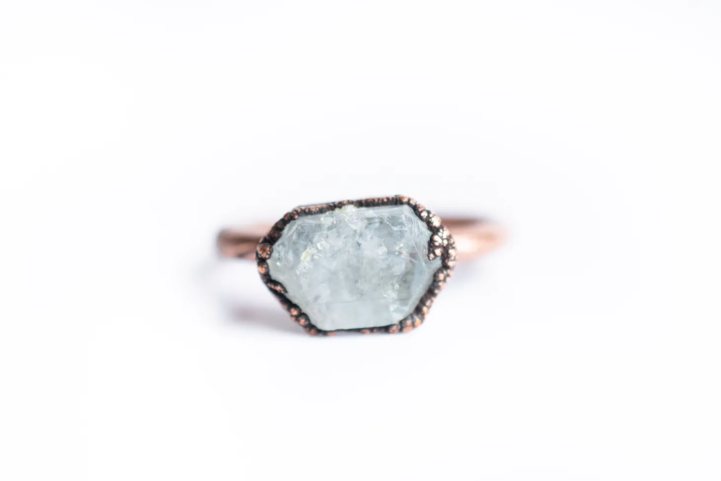 Blue topaz ring | Topaz crystal ring