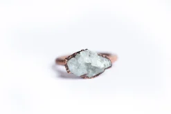 Blue topaz ring | Topaz crystal ring