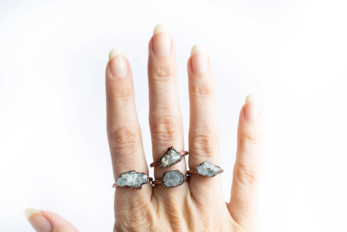 Blue topaz ring | Topaz crystal ring
