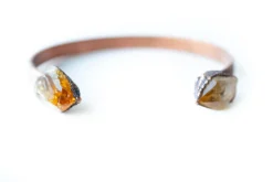 Citrine Crystal Cuff Bracelet | Raw Citrine Bracelet