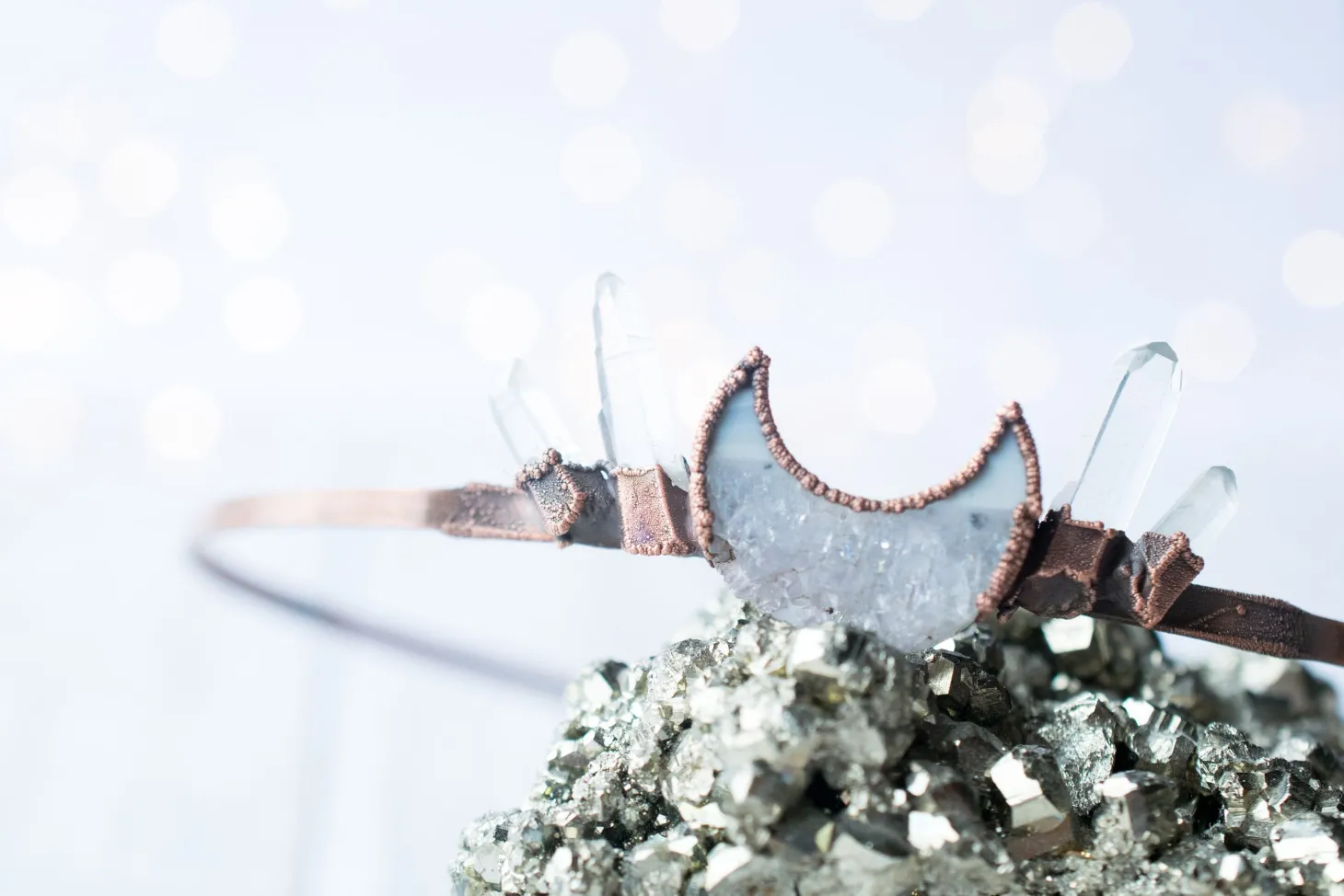 Crystal Moon Tiara | Quartz Crystal Crown