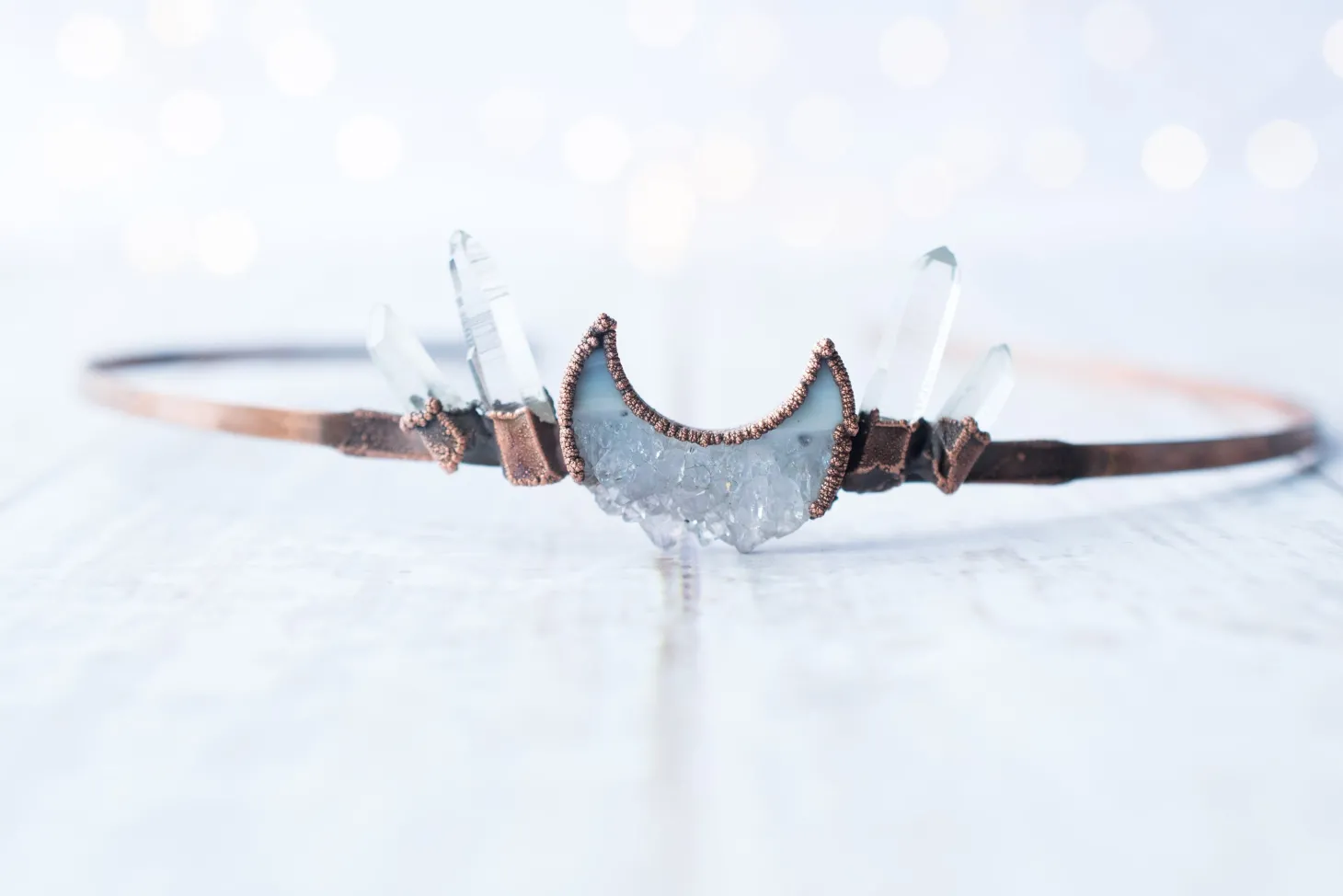 Crystal Moon Tiara | Quartz Crystal Crown