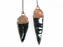 Dragon glass necklace | Obsidian arrowhead necklace