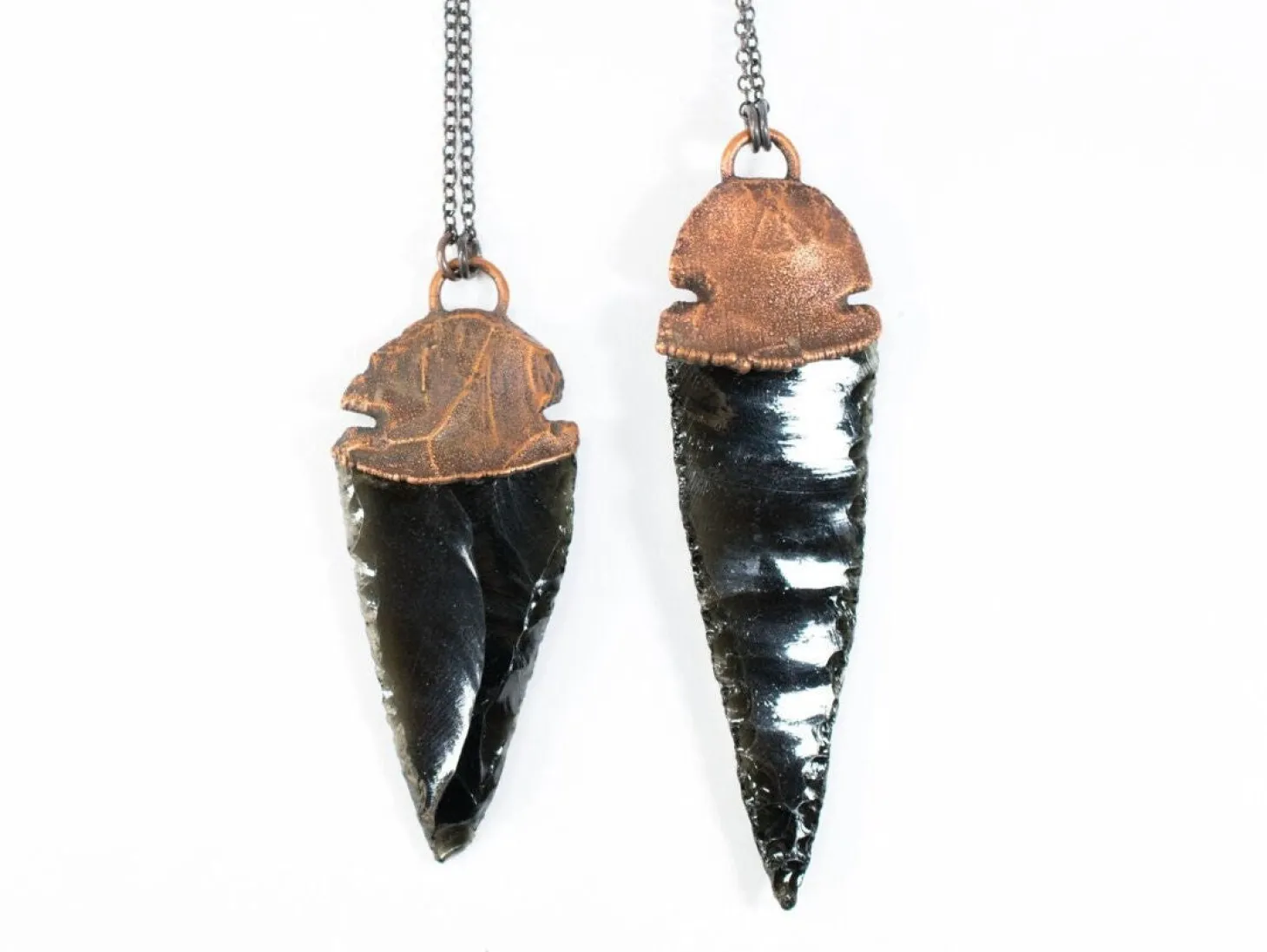 Dragon glass necklace | Obsidian arrowhead necklace