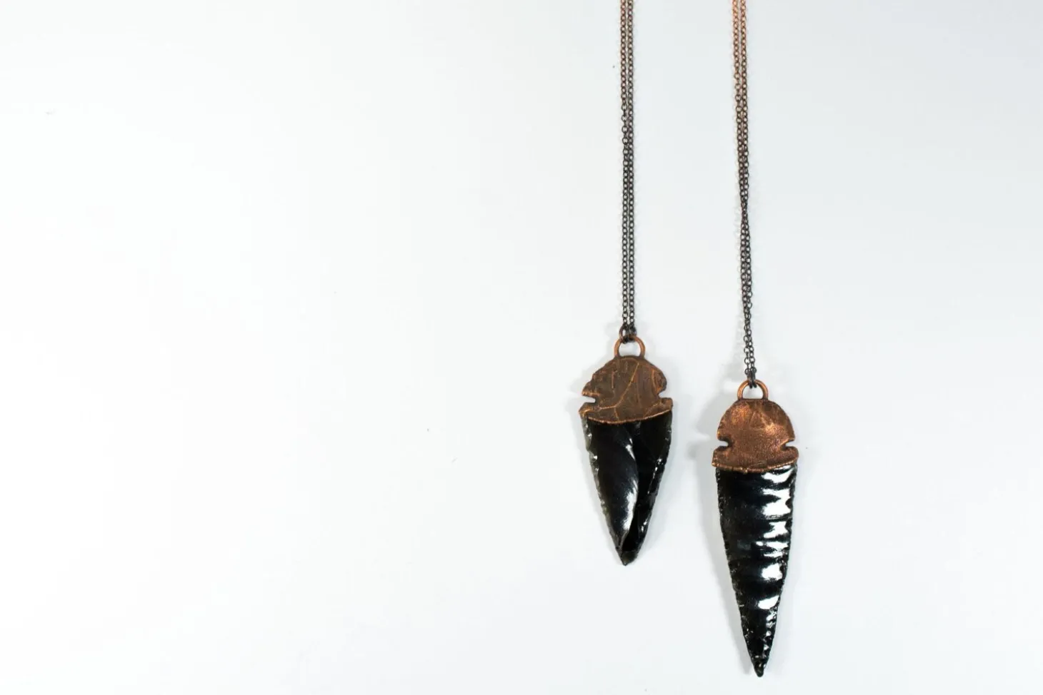 Dragon glass necklace | Obsidian arrowhead necklace