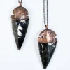 Dragonglass necklace | Obsidian arrowhead necklace