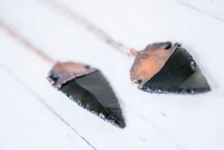 Dragonglass necklace | Obsidian arrowhead necklace