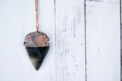 Dragonglass necklace | Obsidian arrowhead necklace