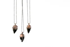 Dragonglass necklace | Obsidian arrowhead necklace