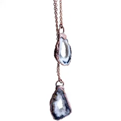 Druzy agate necklace | Geode jewelry