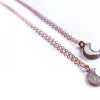 Druzy crystal moon necklace | Electroformed druzy necklace