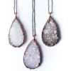 Druzy droplet necklace | Druzy crystal necklace