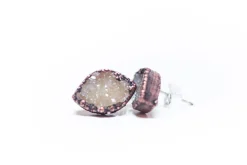 Druzy marquis studs | Druzy crystal earrings