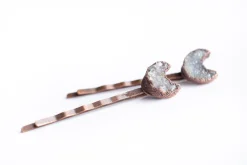 Druzy moon hair pin | Moon hair pin