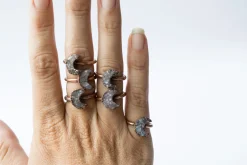 Druzy Moon Ring | Crystal Moon Ring