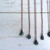 Emerald crystal necklace | Raw emerald necklace