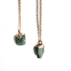 Emerald crystal necklace | Raw emerald necklace