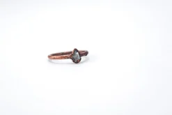 Faceted aquamarine ring | Teardrop stone stacking ring