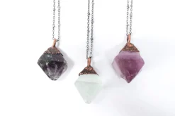 Fluorite Crystal necklace | Raw fluorite jewelry