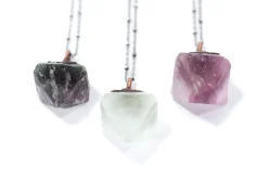 Fluorite Crystal necklace | Raw fluorite jewelry