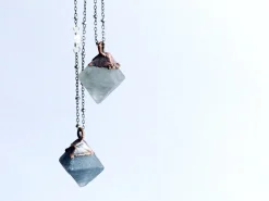 Fluorite Crystal necklace | Raw fluorite jewelry