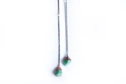 Genuine emerald crystal necklace | Real emerald necklace