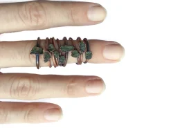 Genuine Moldavite Ring | Czech moldavite stacking ring